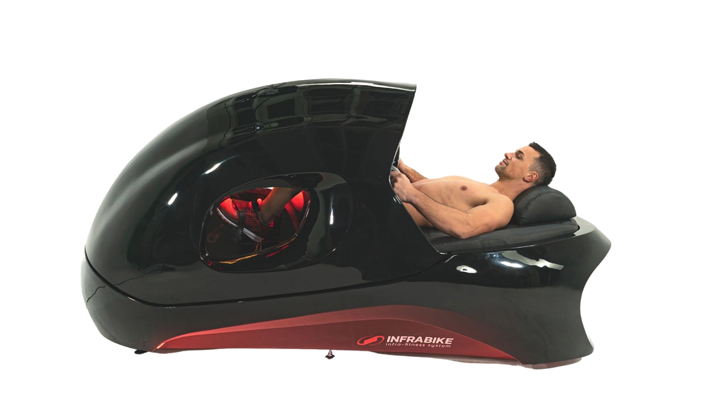 Sessão INFRABIKE® — queima 1300 calorias em 30 minutos deitado